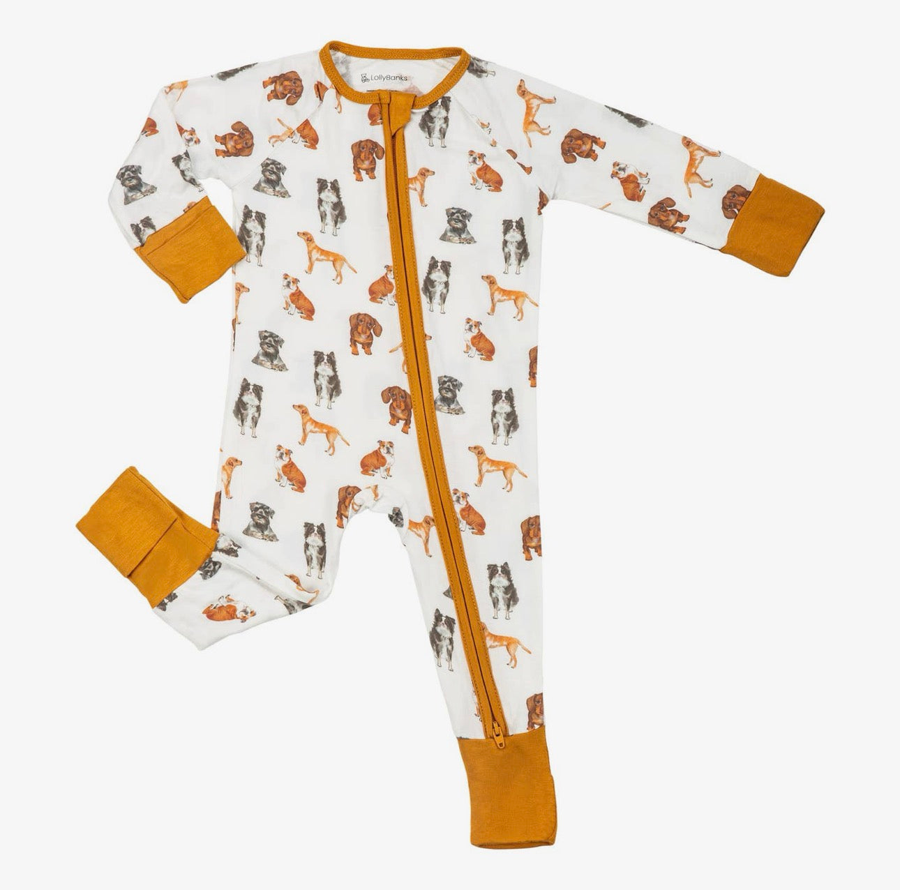 Lolly Banks Bamboo Baby Convertible Zipper Pajama Doggone Cute