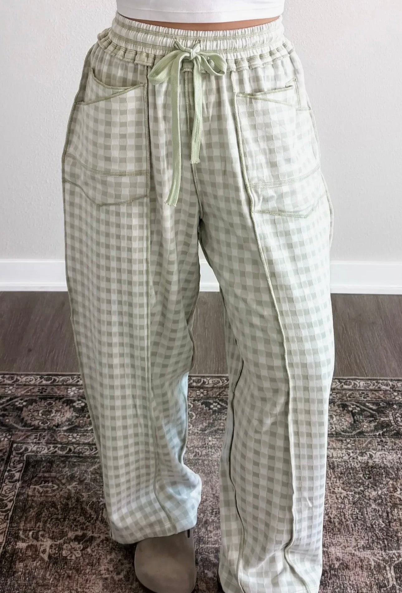Autumn Plaid Full-Length Barrel Pant